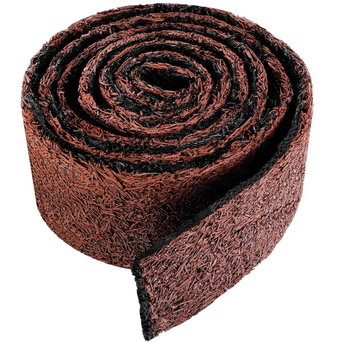 Adnee double-sided rubber mulch roll offers durable edging with a natural two-color finish.