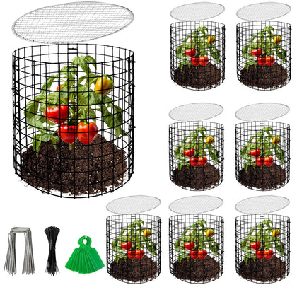 Adnee 8-pack wire plant protector ready for easy garden defense against critters.
