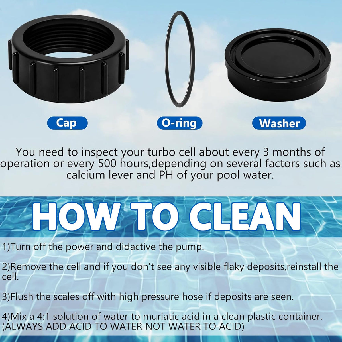 Adnee IC40 acid washing kit supports smooth operation of salt chlorinators.