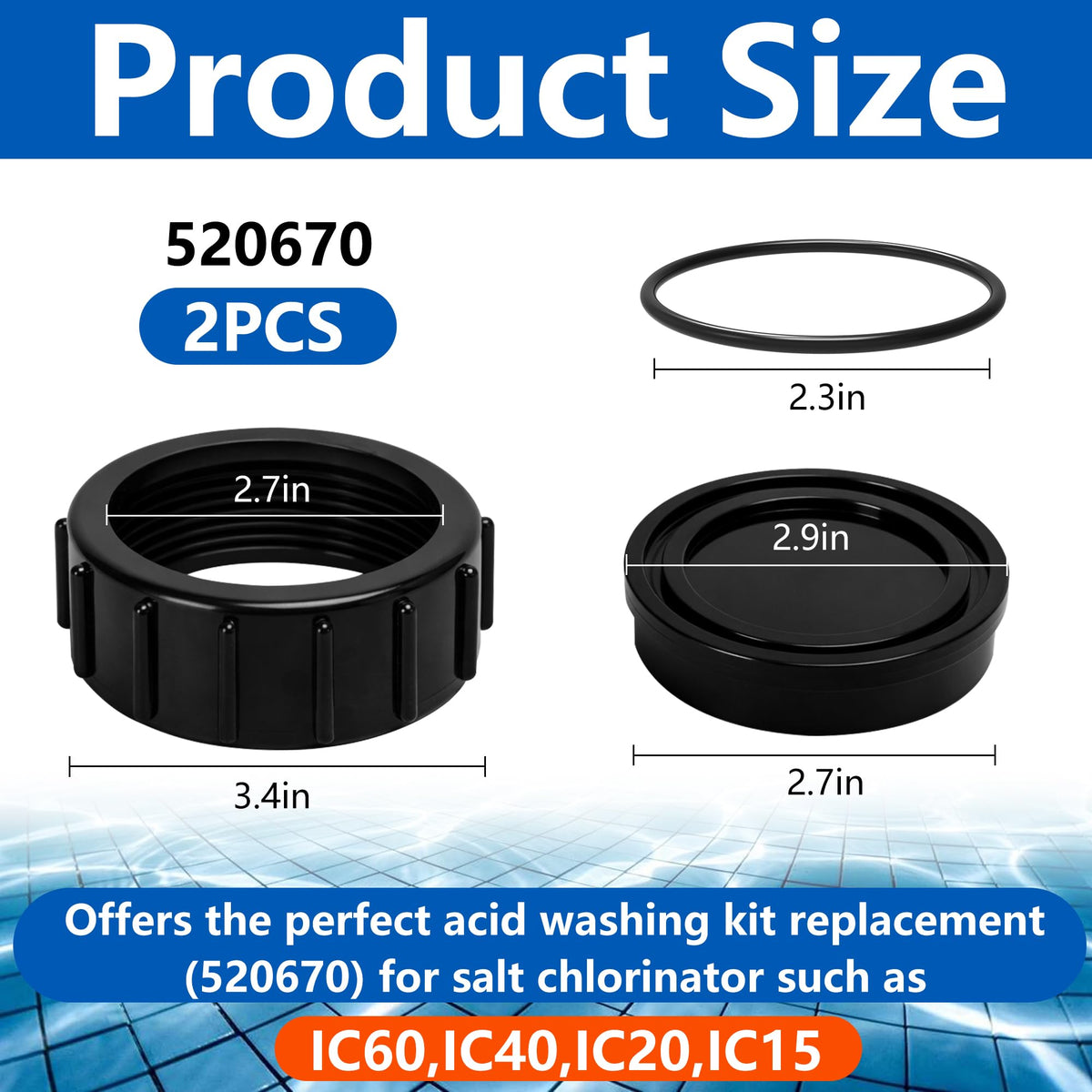 Adnee acid washing kit compatible with IC60, reduces calcium buildup during maintenance.