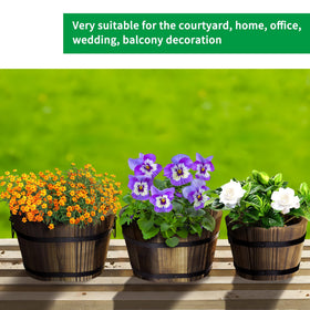 Adnee durable steel-banded barrel planter for lasting outdoor use.