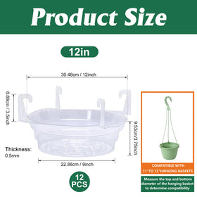 Adnee clear plastic hanging tray top view for easy drip collection.