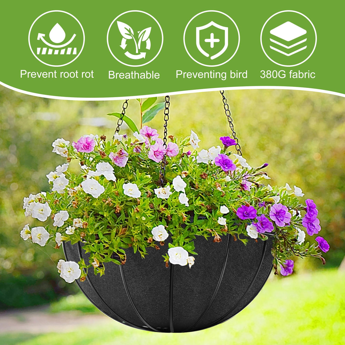 Adnee liner cut-to-size fits various planters with flexible shaping.
