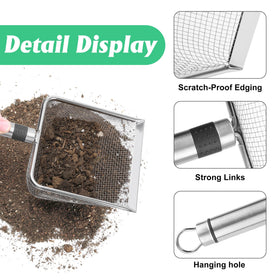 Adnee garden sifter 5mm mesh for coarser materials.