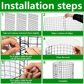 Adnee ground stakes secure cages firmly in soil.