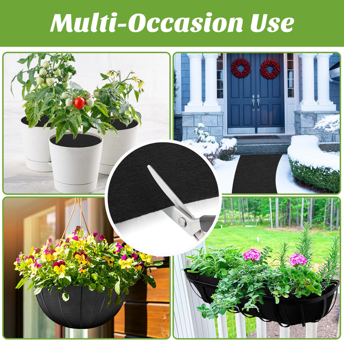 Adnee liner used indoors and outdoors supports clean, tidy plant displays.