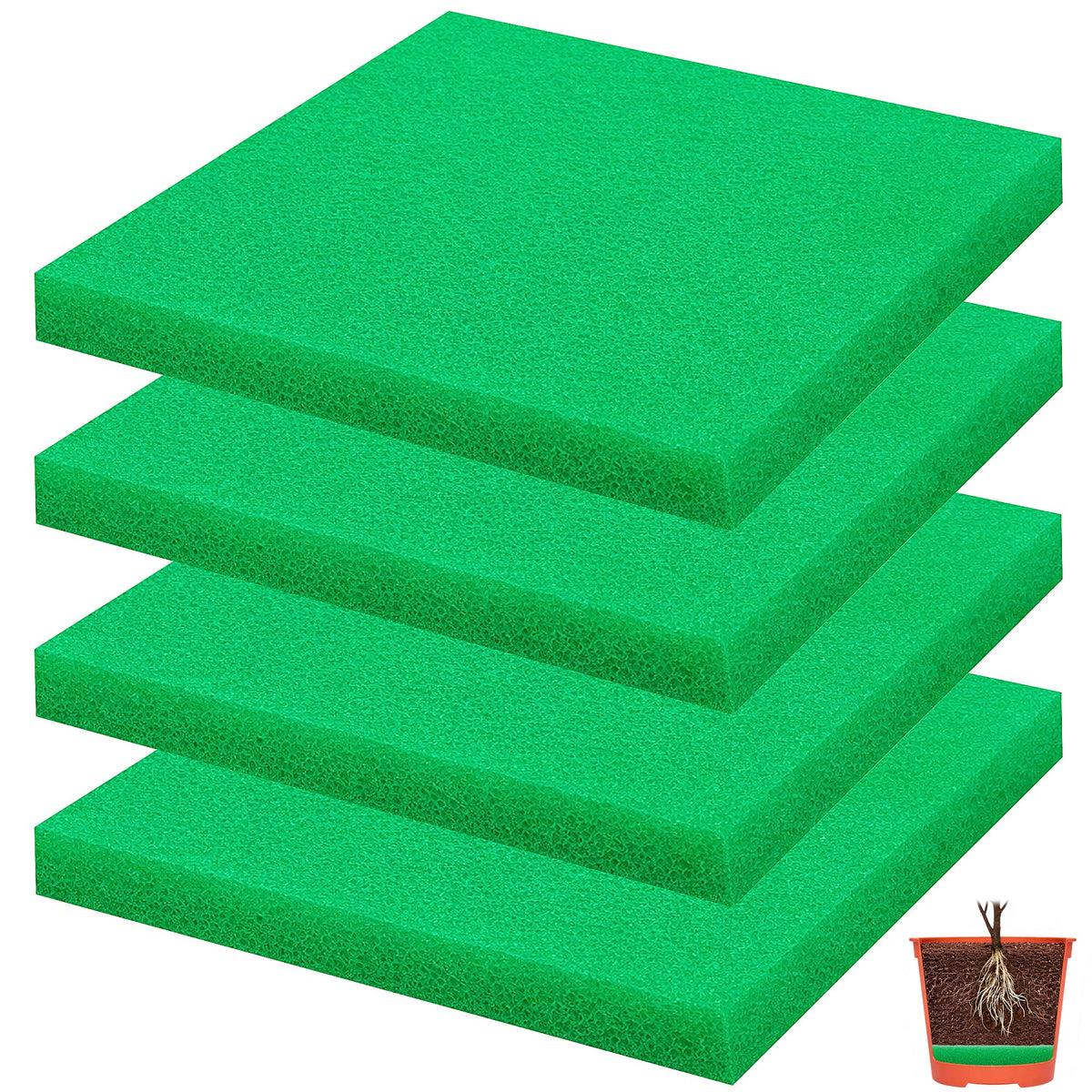 Adnee planter filler insert in 10-inch square, lightweight support for indoor pots.