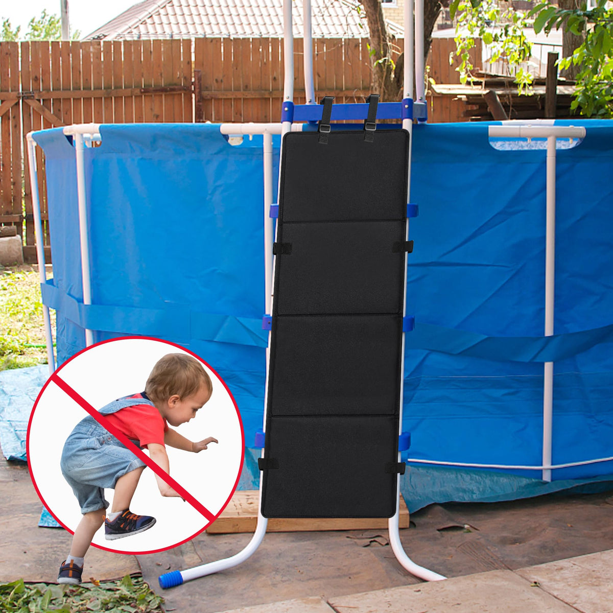 Adnee pool ladder protector guards against bumps and slips.