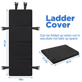 Adnee 600D Oxford material shields ladder edges from wear.