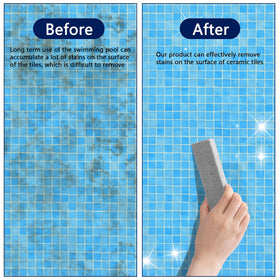 Adnee stones remove mineral buildup from pool tiles and grout