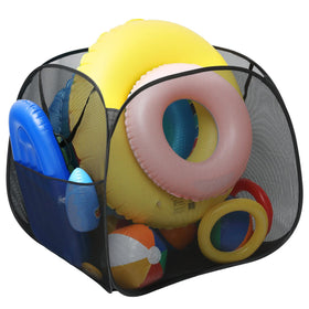 Adnee pool toy storage bin open front for easy access and quick drying.