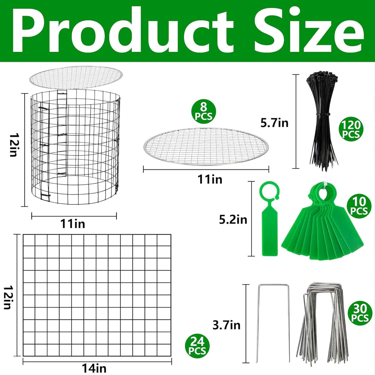 Adnee removable top cover on plant cages to customize protection.