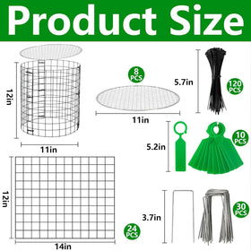 Adnee removable top cover on plant cages to customize protection.