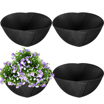 Adnee round felt planter liner 16-inch with moisture retention for healthy soil