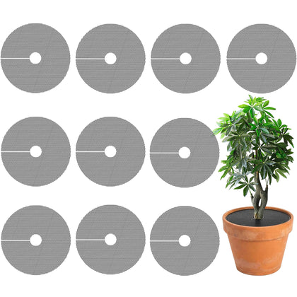 Adnee round plant pot grid 11-8 inch protecting plants indoors and outdoors