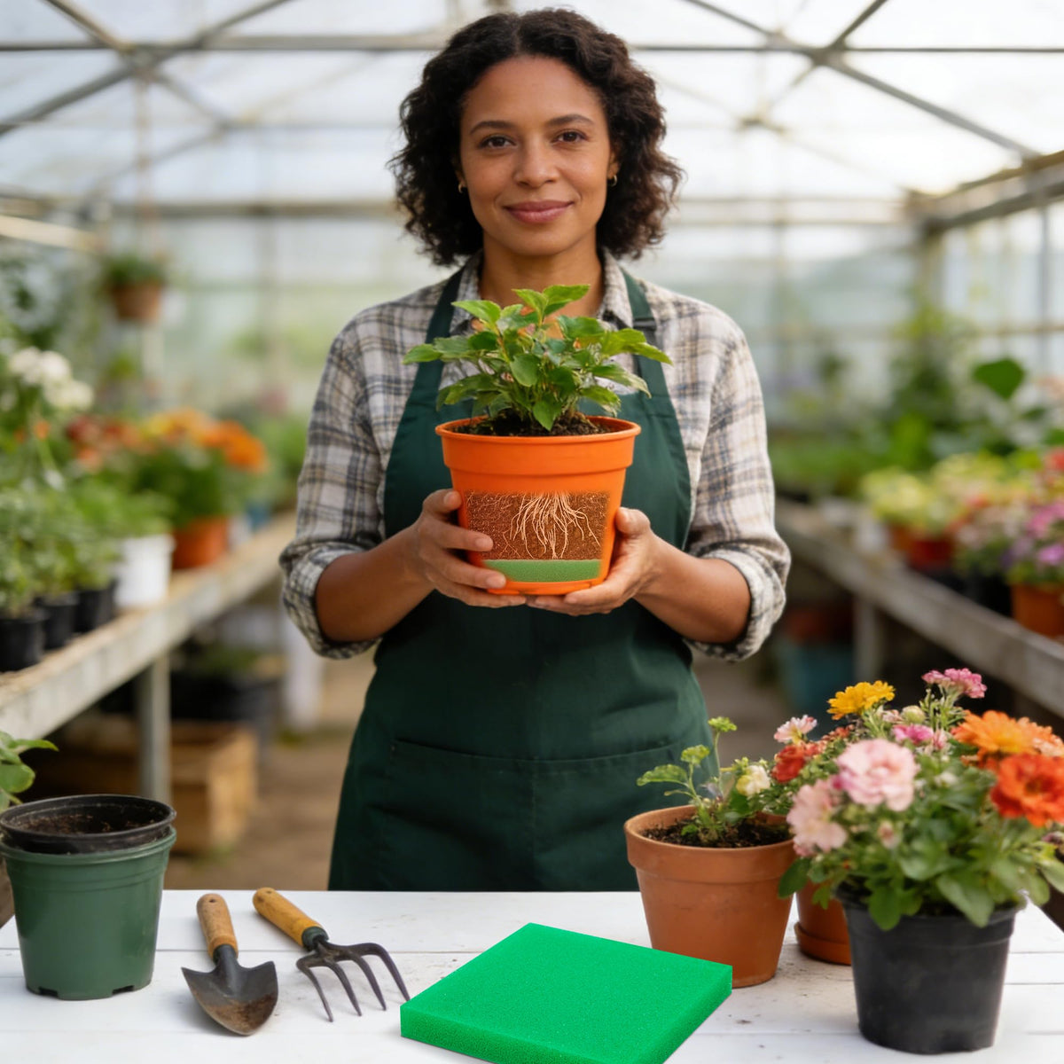 Adnee vacuum-packed planter filler ready to unbox and shape