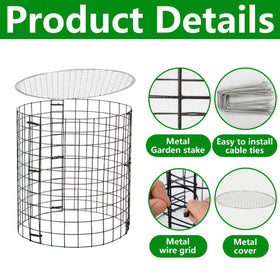 Adnee vinyl-coated wire material resists rust in outdoor beds.