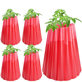 Adnee Wall of Water cover assembly shields seedlings with heat-trapping tubes.