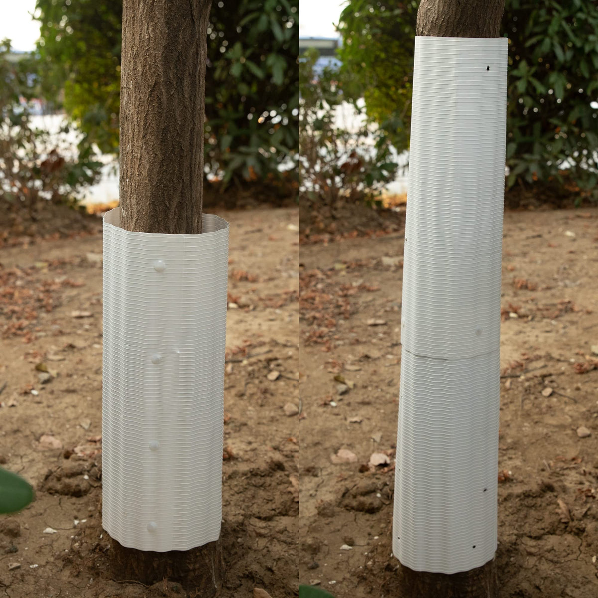 Adnee weatherproof plastic guards endure year-round outdoor use.