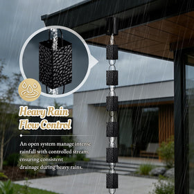 Adorafur rain chains with acrylic pendant adding decorative charm