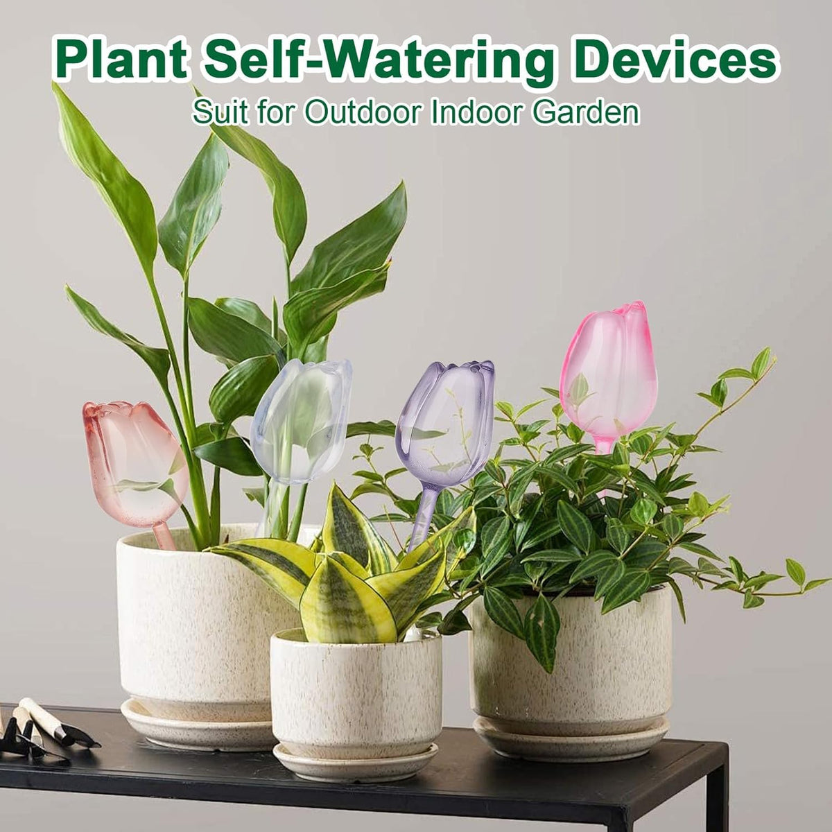 Adoric self-watering bulbs outdoor plants maintain moisture during trips