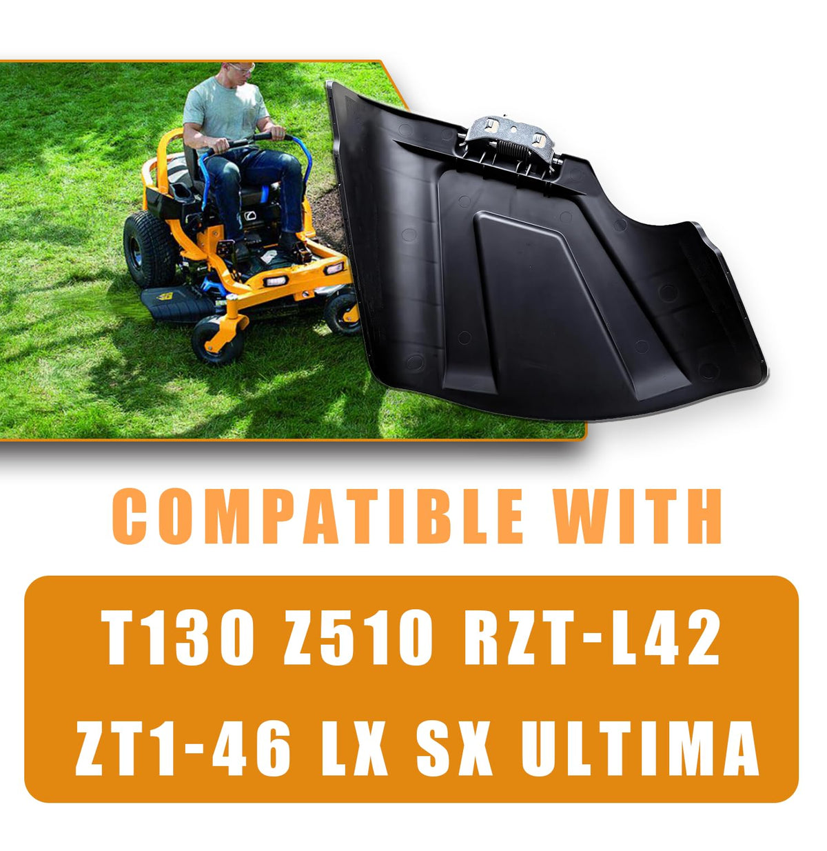 Adorih chute assembly for RZT-LX and other ZT/XT models