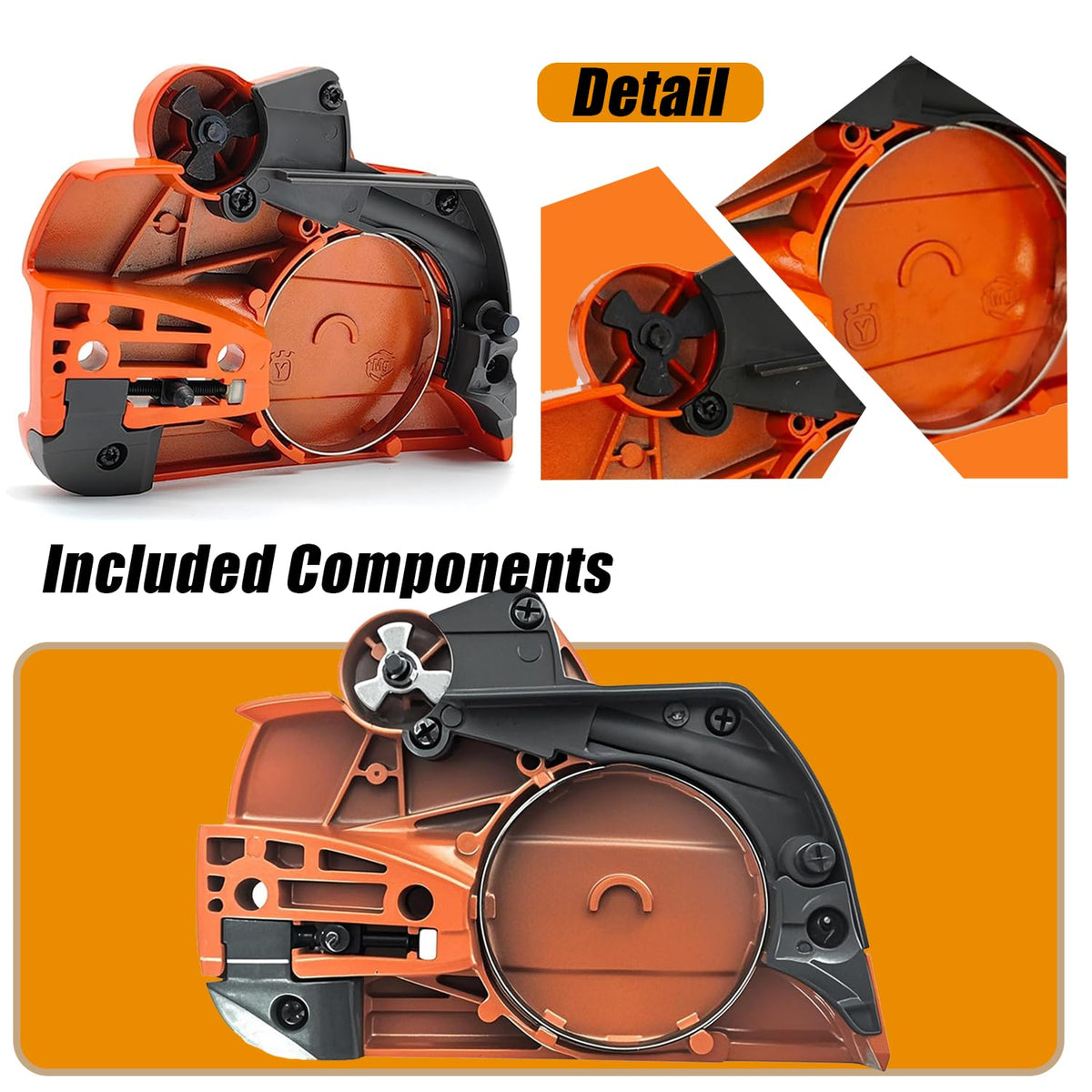 Adorih 460 Husqvarna clutch cover with brake provides durable protection in tough tasks.