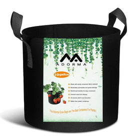 ADORMA 12-pack 10-gallon grow bags, ideal for expanding vegetable beds and container gardens.