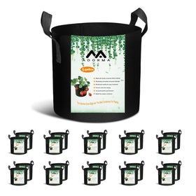 ADORMA 20-pack 5 gallon grow bags with wide top opening for easy planting.