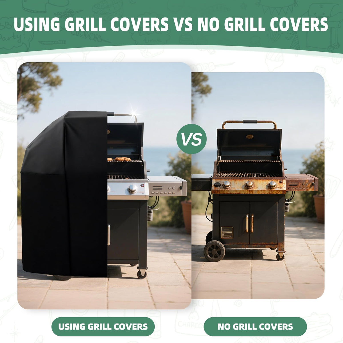 ADTOGA all-weather UV fade-resistant cover guards against sun