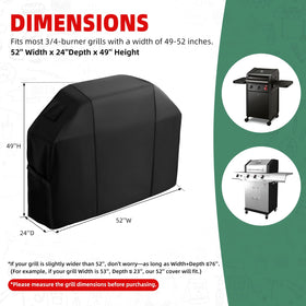 ADTOGA grill cover with bottom buckle tie-downs keeps cover firmly in place