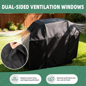 ADTOGA grill cover dual vent panels reduce moisture under cover