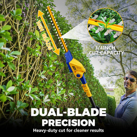ADOTOCAM hedge trimmer with 135 degree adjustable head
