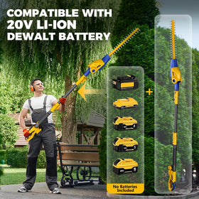 ADOTOCAM hedge trimmer with 16 inch dual blades for fast pruning