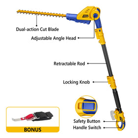ADOTOCAM lightweight 8 lb hedge trimmer for easy maneuverability