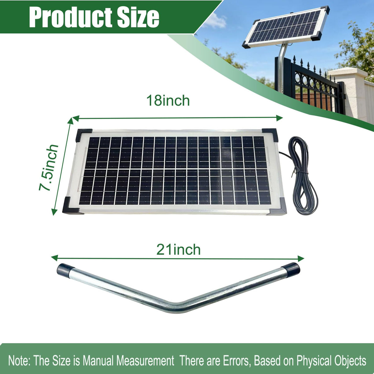 ADSunves FM123 compact 12V solar panel powering a battery in sunlight.