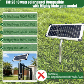 ADSunves FM123 compatible models enable flexible installation near the gate.