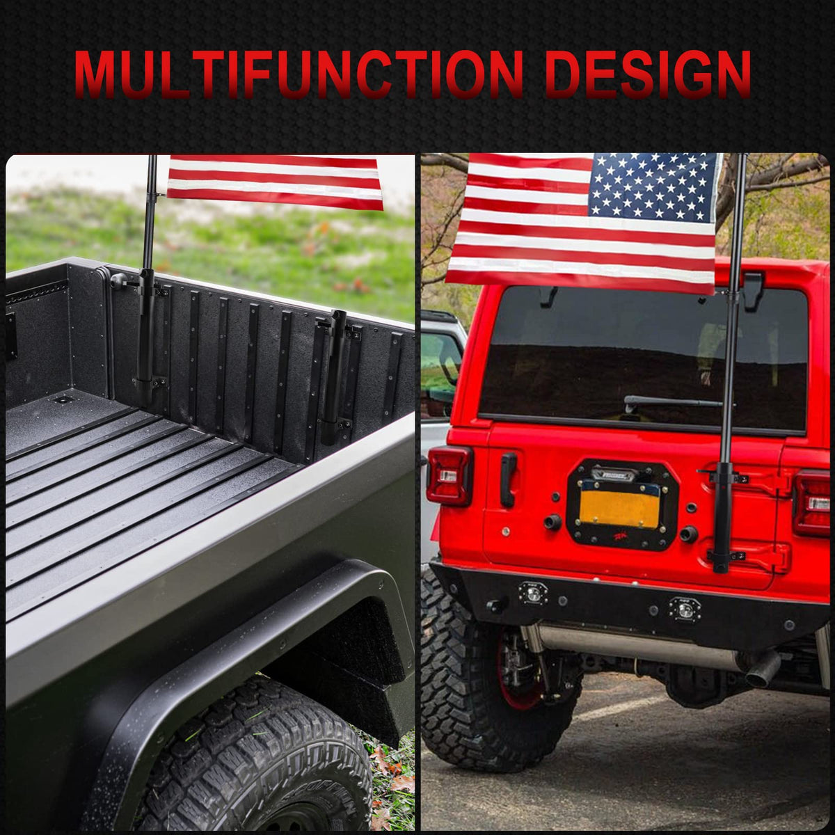 ADTOPI multi-function mount supports flagpoles, umbrellas, and rods.
