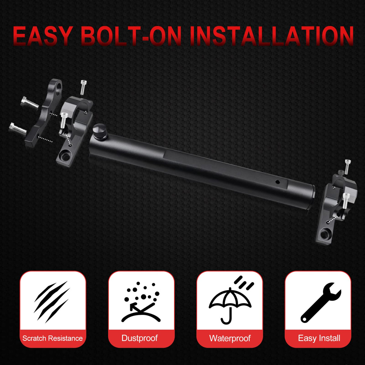 ADTOPI rugged aluminum construction for off-road environments.
