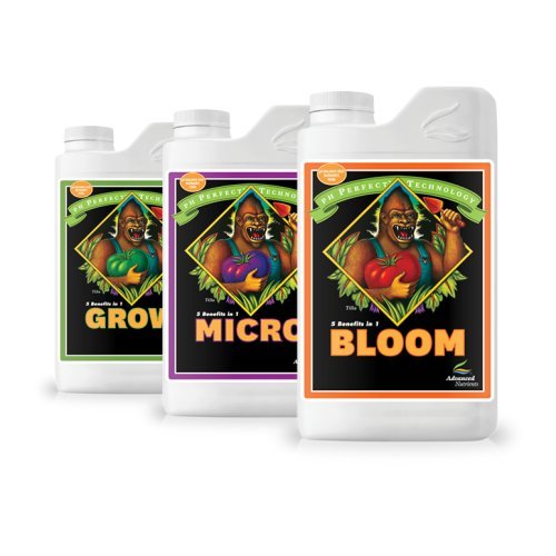 Advanced Nutrients pH Perfect Grow Micro Bloom 1L pack enables precise feeding and auto pH balance