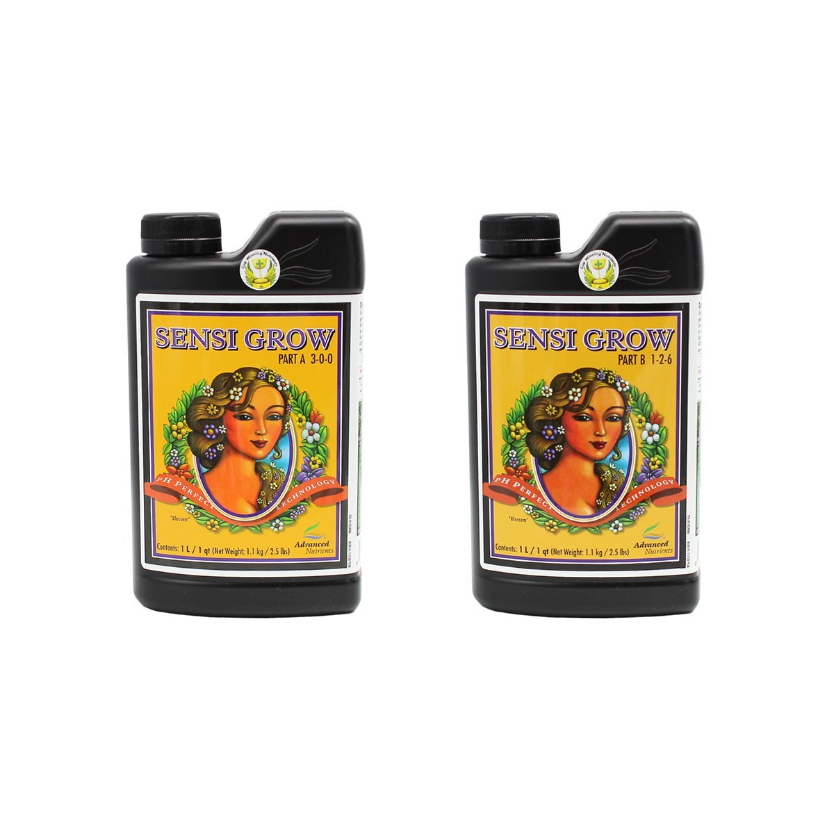Advanced Nutrients pH Perfect Sensi Grow Part A+B bottle supports strong vegetative growth