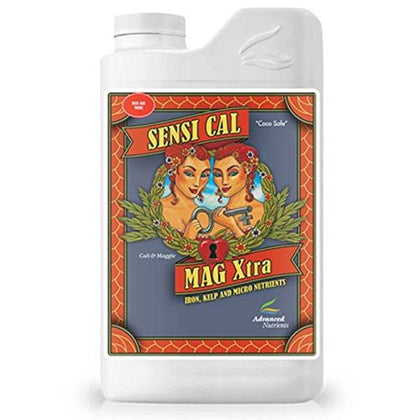 Advanced Nutrients Sensi Cal-Mag Xtra 1L bottle with label, designed for hydroponic growth.