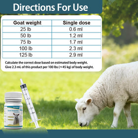 Packaging of Advanllent Fenbendazole goat dewormer supports farm use.