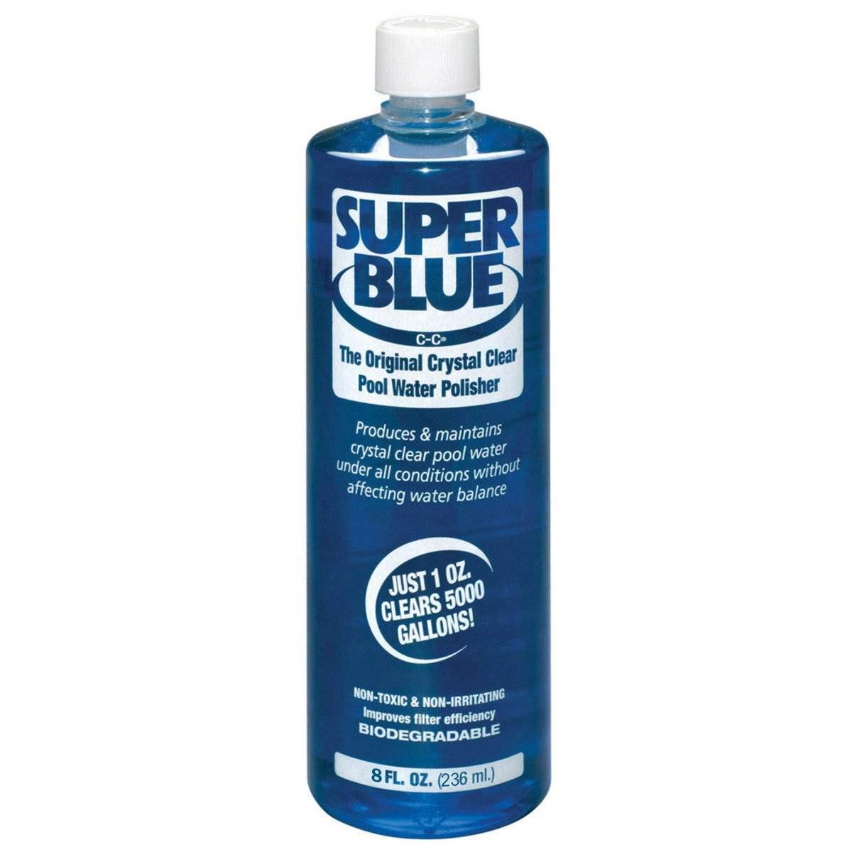 ADVANTIS TECH Robarb Super Blue bottle clarifier for crystal clear pool water