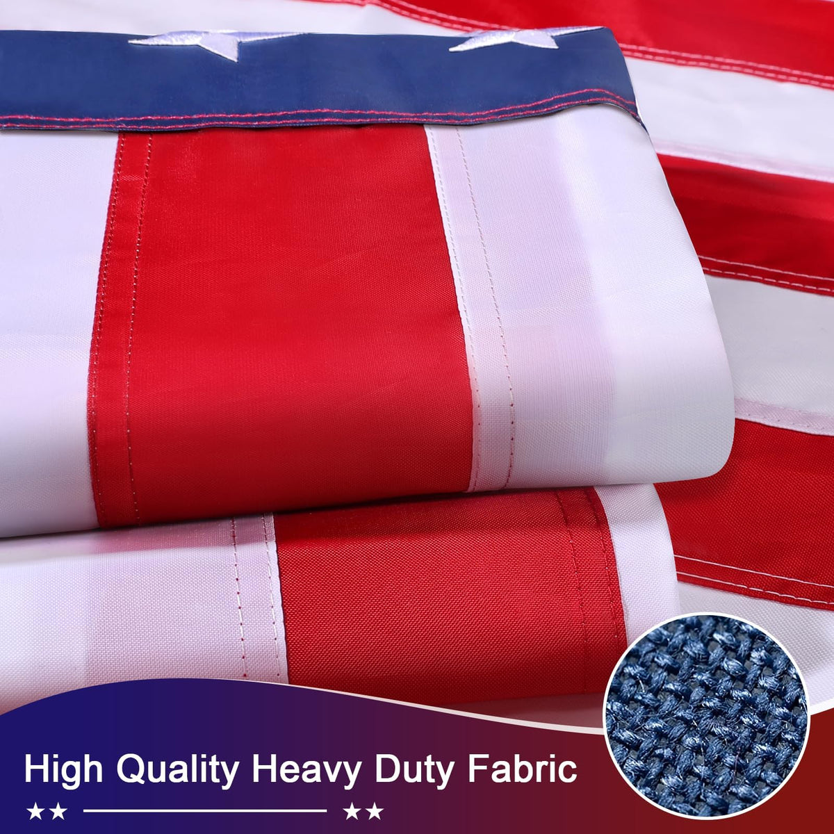 ADVELILD fifty stars embroidery with crisp detailing