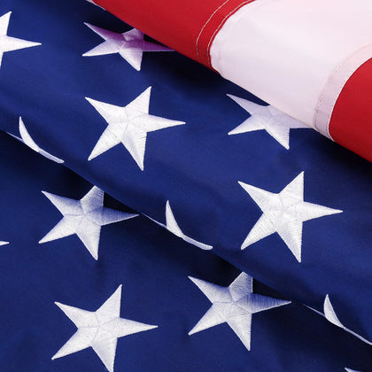 ADVELILD American Flag 4x6 outdoor with luxury embroidery for curbside display
