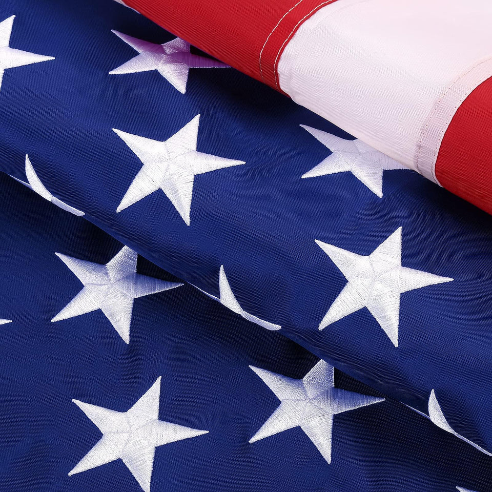 ADVELILD American Flag 4x6 outdoor with luxury embroidery for curbside display