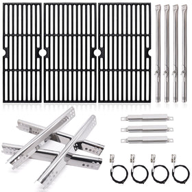 Adviace 18-inch cast-iron grates, two pieces, deliver durable searing.