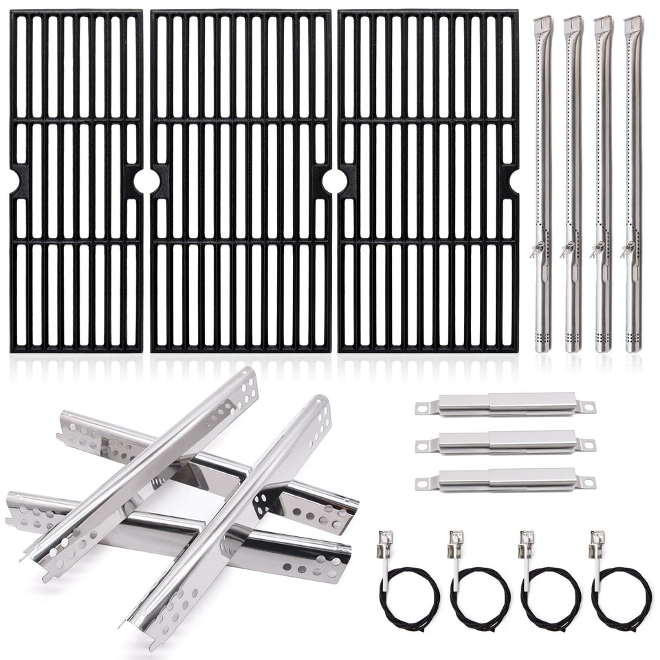Adviace 18-inch cast-iron grates, two pieces, deliver durable searing.