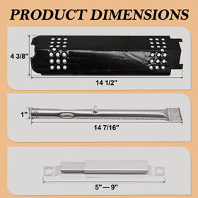 Adviace charbroil carryover tube 5-9 adjustable for flexible installation
